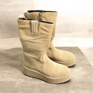 Suede Platform Boots - New